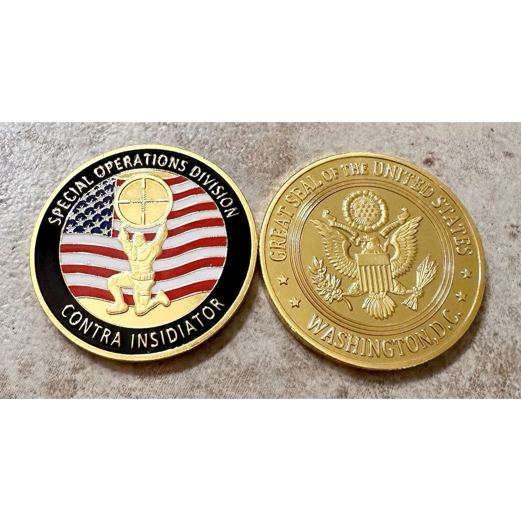 Lot Of 2 United States Secret Service Counter Sniper Team Challenge Coin