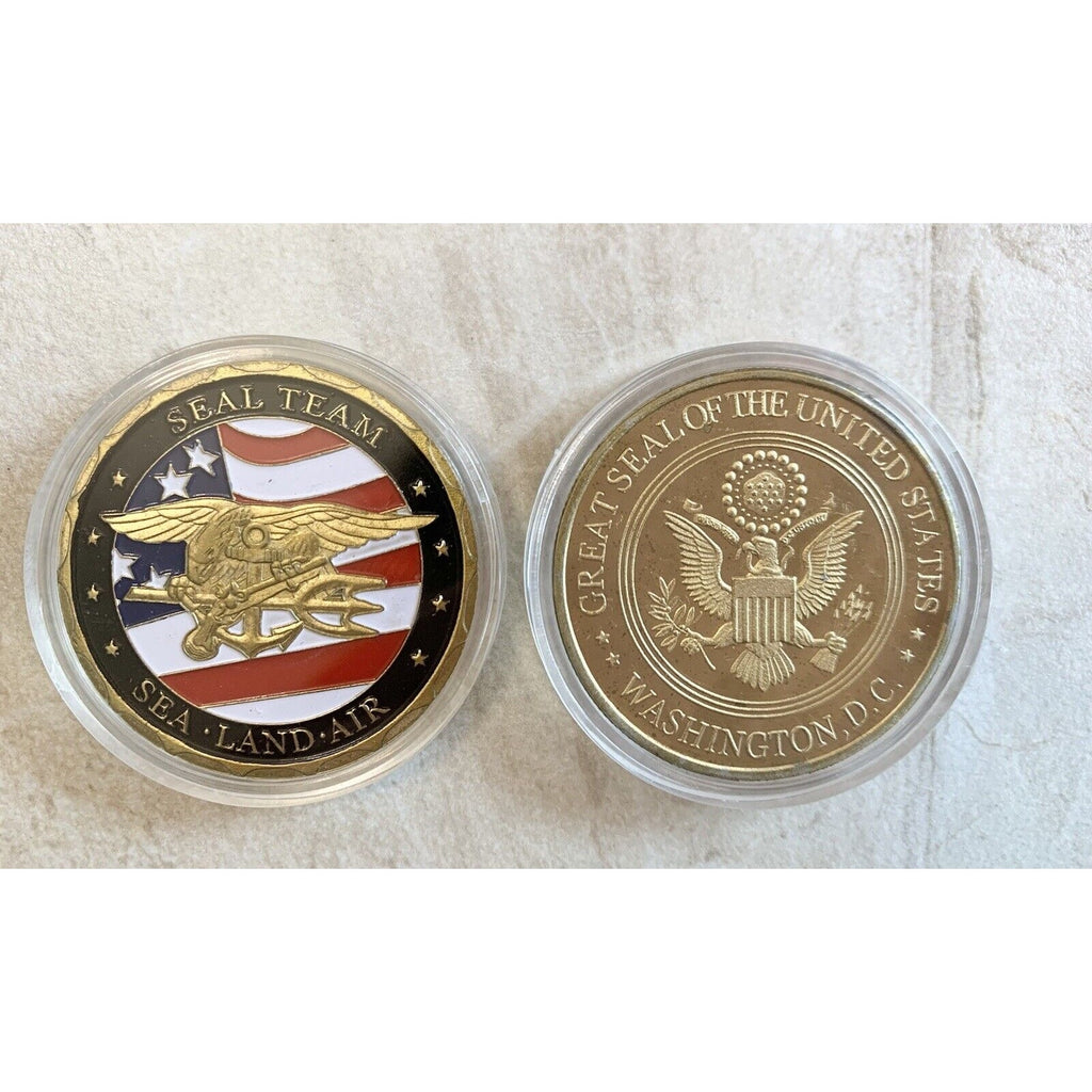 United State Navy Sea Land Air Military Commemorative Coin Seal Team Challenge