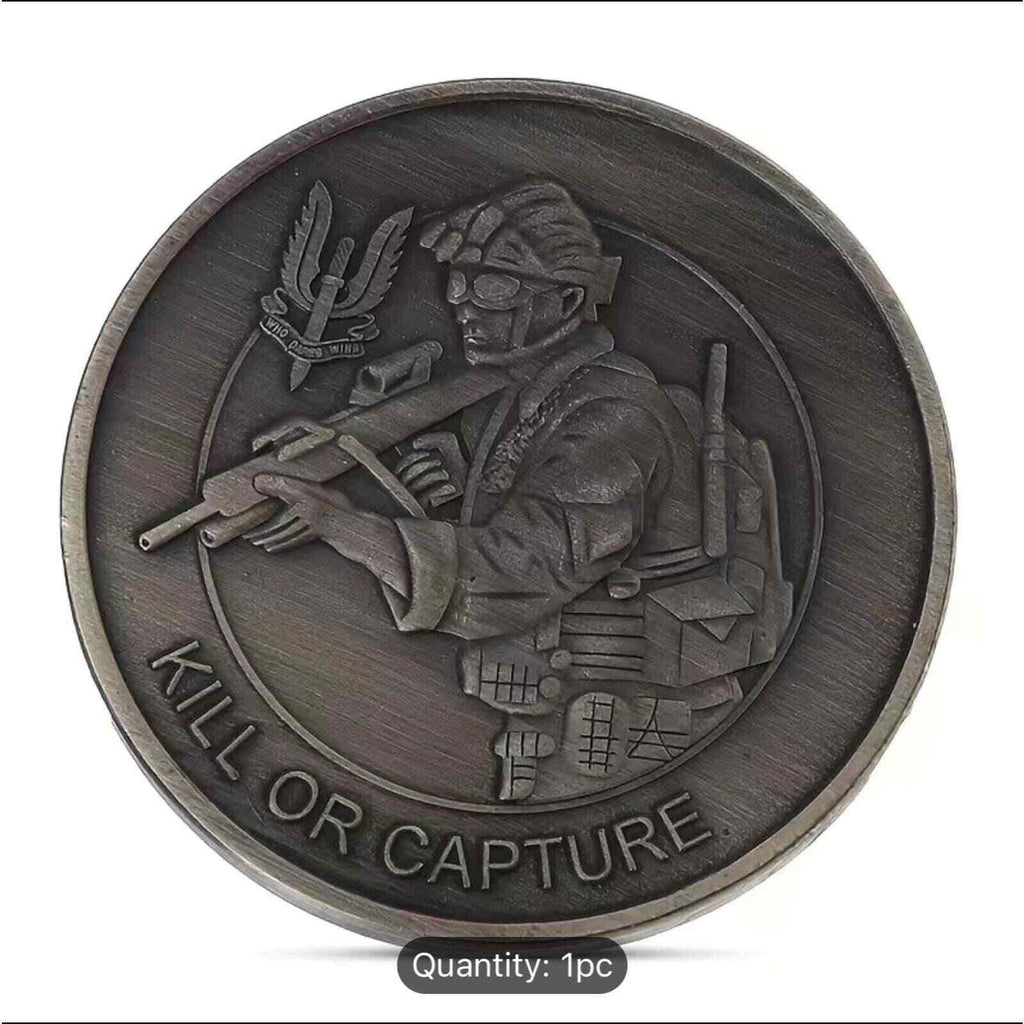 British Army UK Special Air Service WHO DARE WINS Kill or Capture Challenge Coin