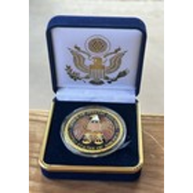 Department of Energy (DOE) Challenge Coin With Blue Velvet Case. Fast Shipping!