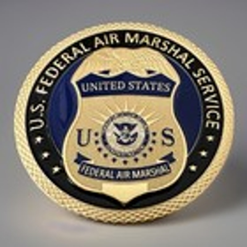 U S Federal Air Marshal Challenge Coin Keychain. Fast Shipping!