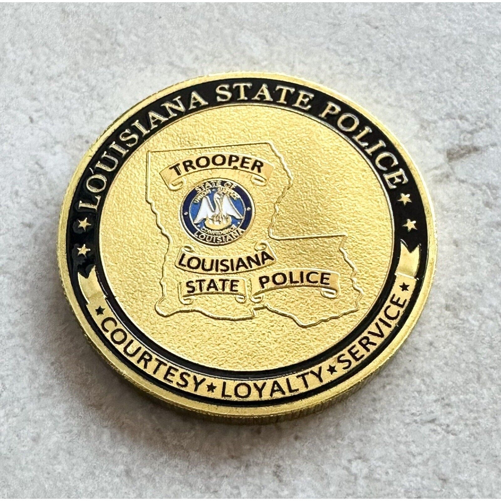 LOUISIANA STATE POLICE OFFICER BADGE Challenge Coin