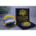 US NAVY - USS KITTY HAWK - CV-63 - Challenge Coin w/ Retirement Award