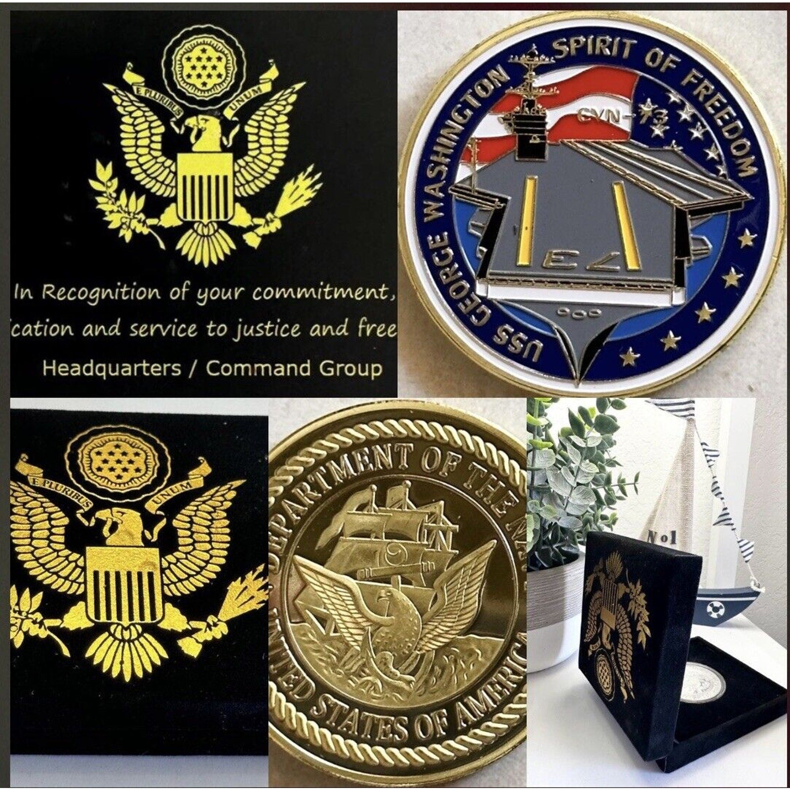 US NAVY USS GEORGE WASHINGTON CVN-73 Challenge Coin USA