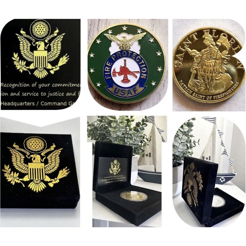 U S AIR FORCE Fire Protection Challenge Coin USA AF