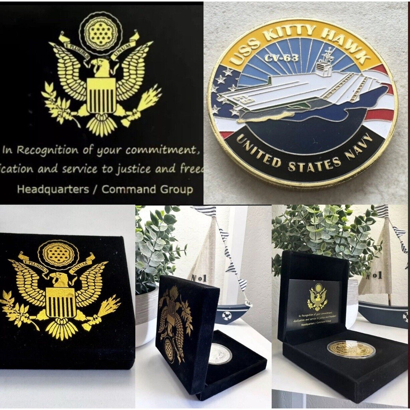 US NAVY - USS KITTY HAWK - CV-63 - Challenge Coin .USN