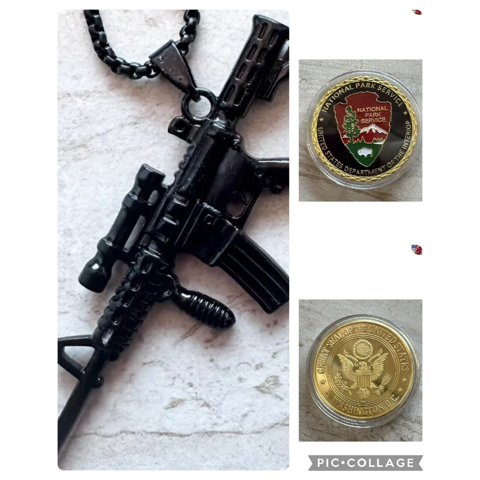 2pcs United States National Park Service, USNPS New - US Gov Agency And Dog Tag