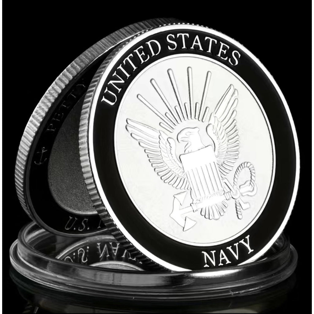 NEW U.S. Navy Petty Officer First Class E-6 Challenge Coin w/ Retirement Award