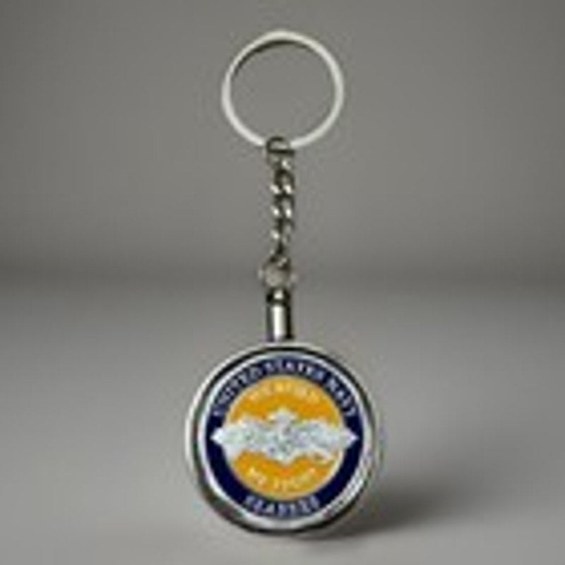 NEW U.S. Navy Seabees "We Build We Fight" Challenge Coin Keychain. Fast Shipping