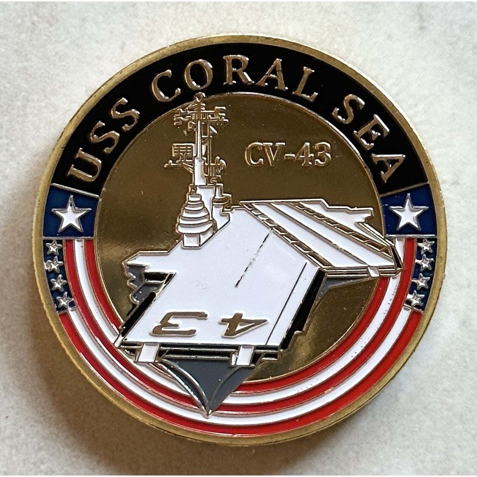 US NAVY - USS CORAL SEA CV-43 Challenge Coin USA