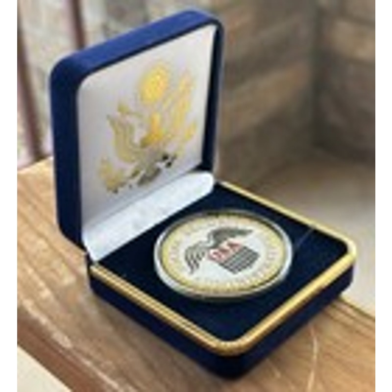 Department of Energy (DOE) Challenge Coin With Blue Velvet Case. Fast Shipping!