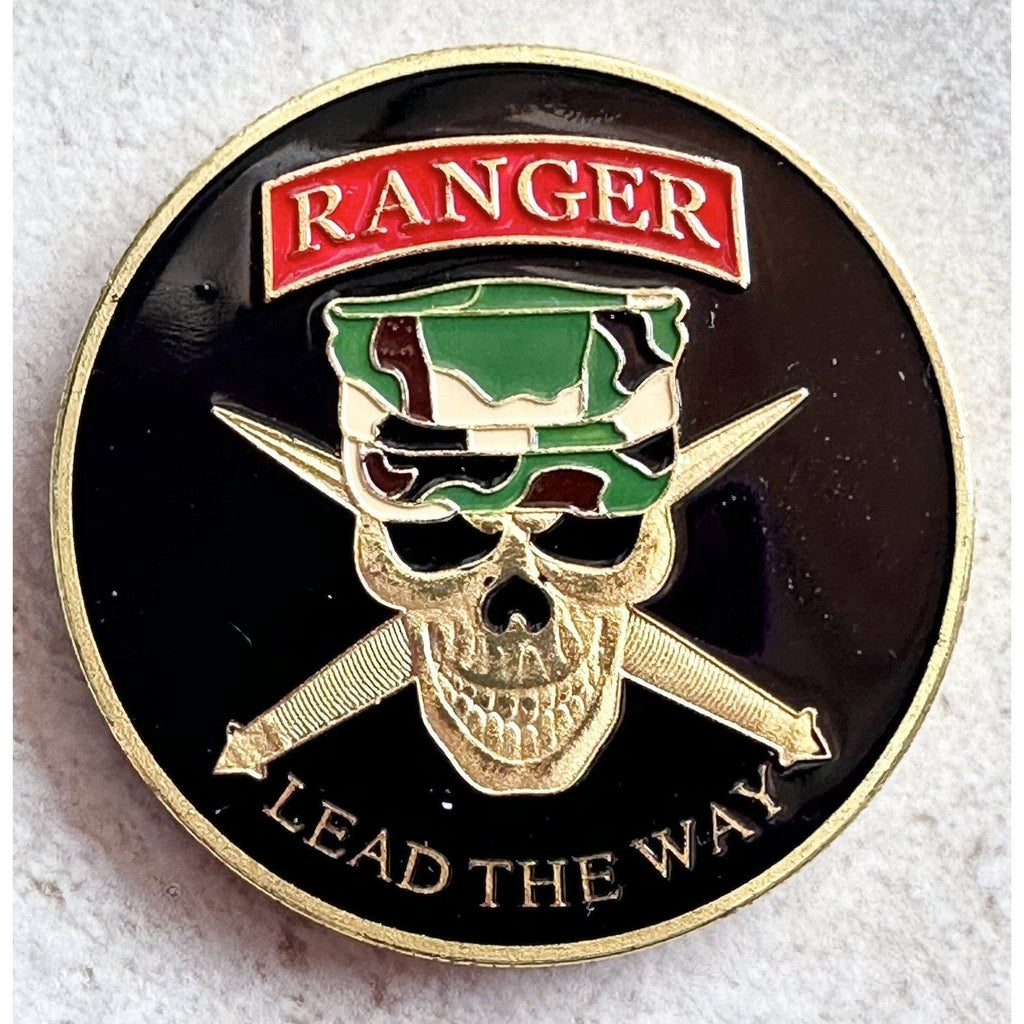 US ARMY RANGER Lead The Way Challenge Coin 75th Battalion With Velvet Case