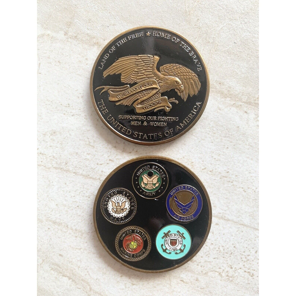 Rare UNITED STATES LAND OF THE FREE HOME OF THE BRAVE CHALLENGE COIN USA