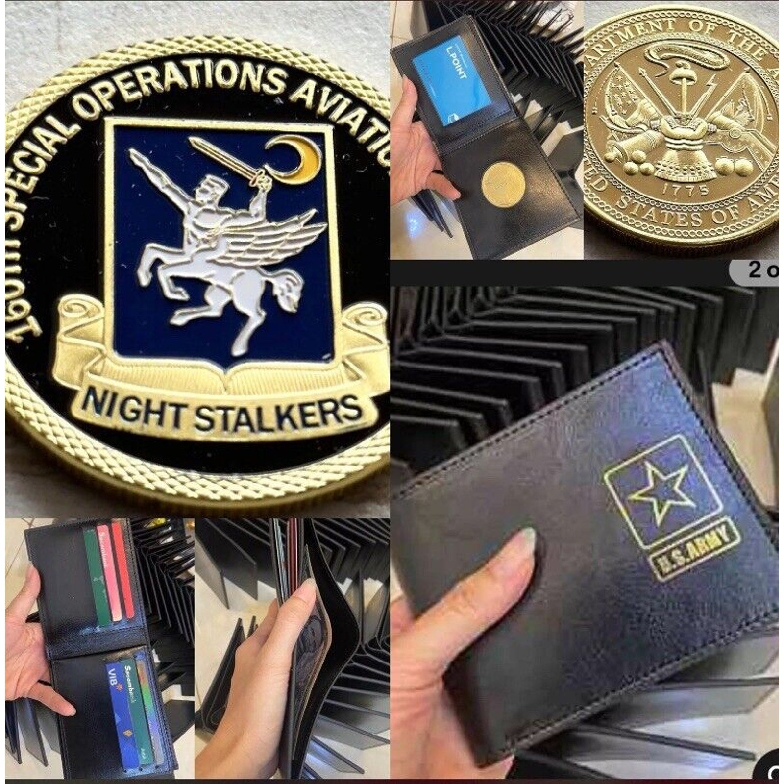 160th Special Operations Aviation RGT US Army W/ Credential coin holder wallet
