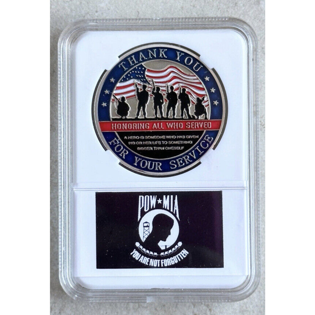 IMI POW Veterans Challenge Coin Featured Collectible Box Gift