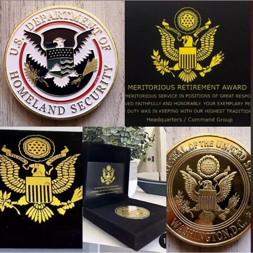 US Department Of Home land Security Challenge Coin Retirement Award