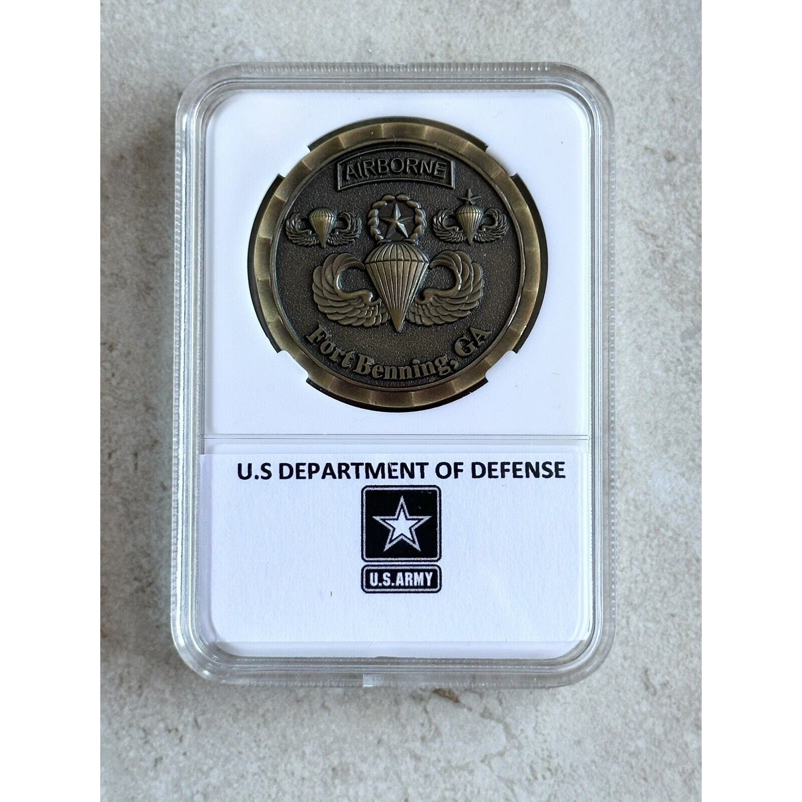 82 Nd US ARMY PARATROOPER AIRBORNE School Fort Benning GA COIN