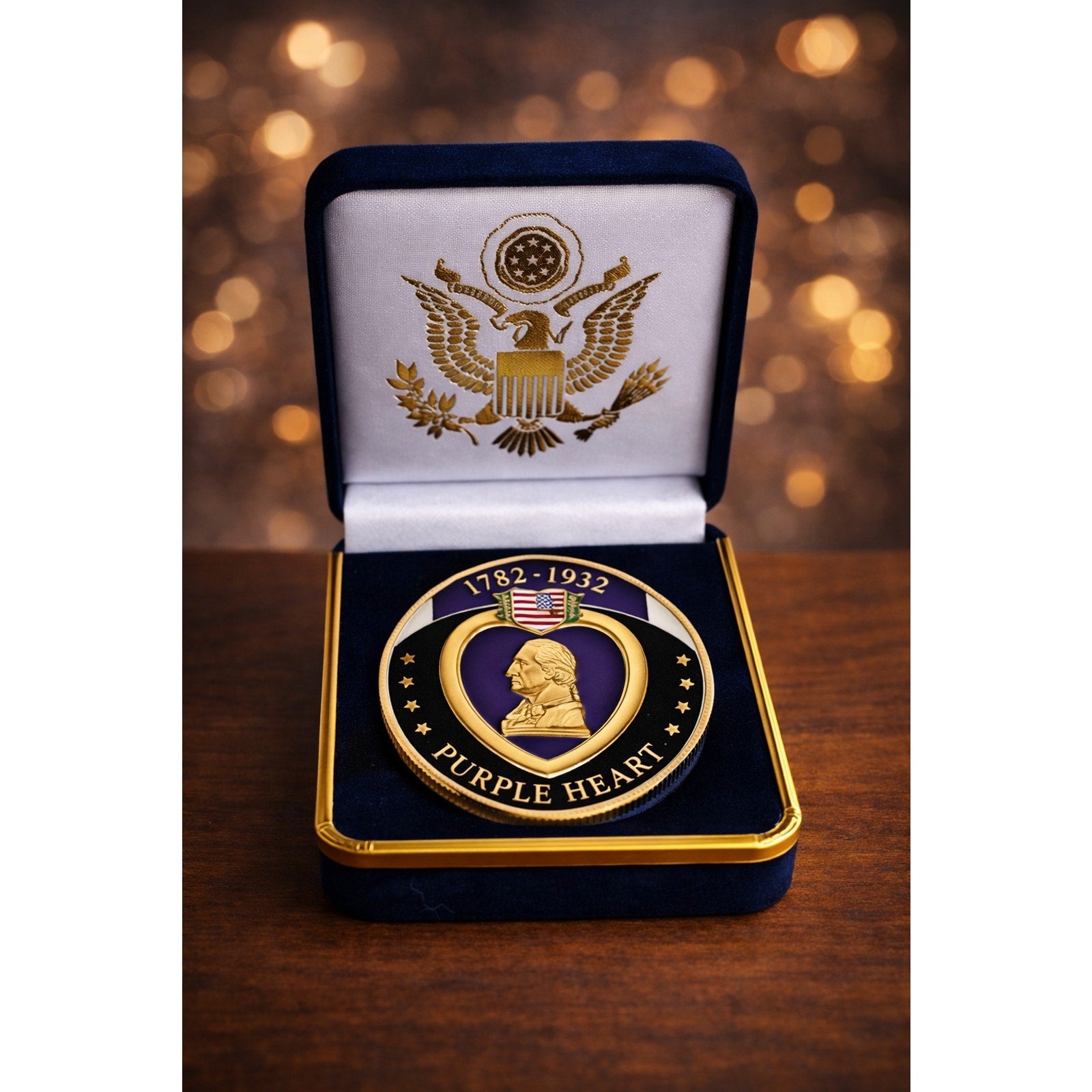 Coin Purple Heart 1782-1932 For The Military Merits USA Challenge Medal