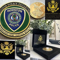 CITY OF HOUSTON Police Dept. Challenge Coin With Retirement Award