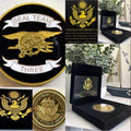 US NAVY SEAL TEAM THREE Challenge Coin With Retirement Award