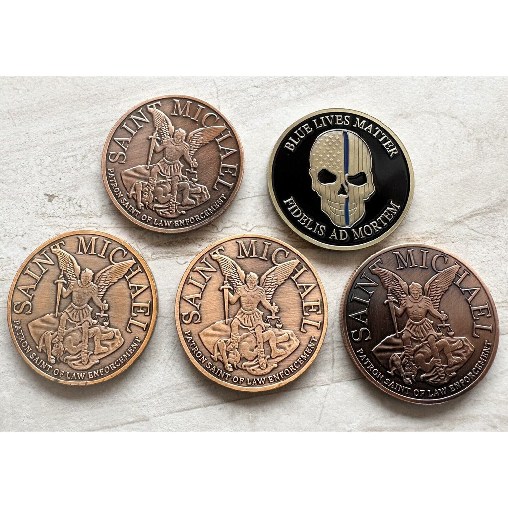 Lot Of 5 Police challenge coin. New. Fast Shipping
