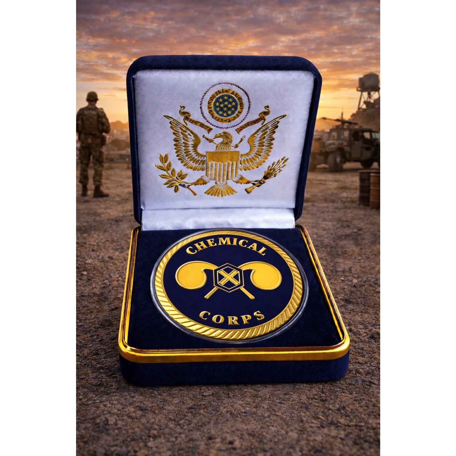 US ARMY CHEMICAL CORPS Challenge Coin. Fast Shipping! ·FAST SHIPPING· ·NEW·