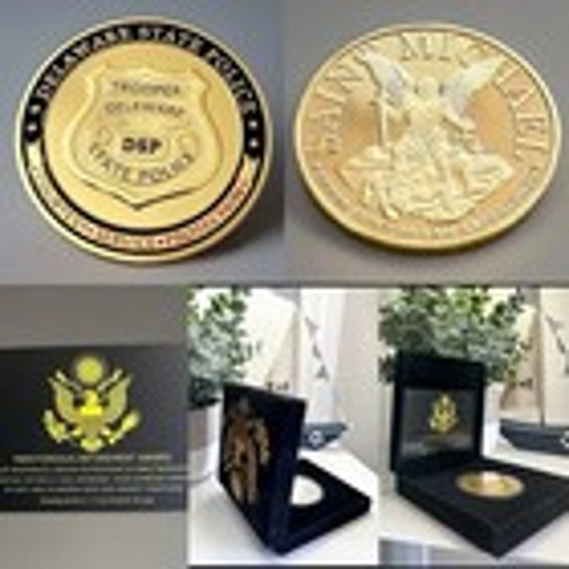 DELAWARE STATE POLICE Challenge Coin Retirement Award. Fast shipping!