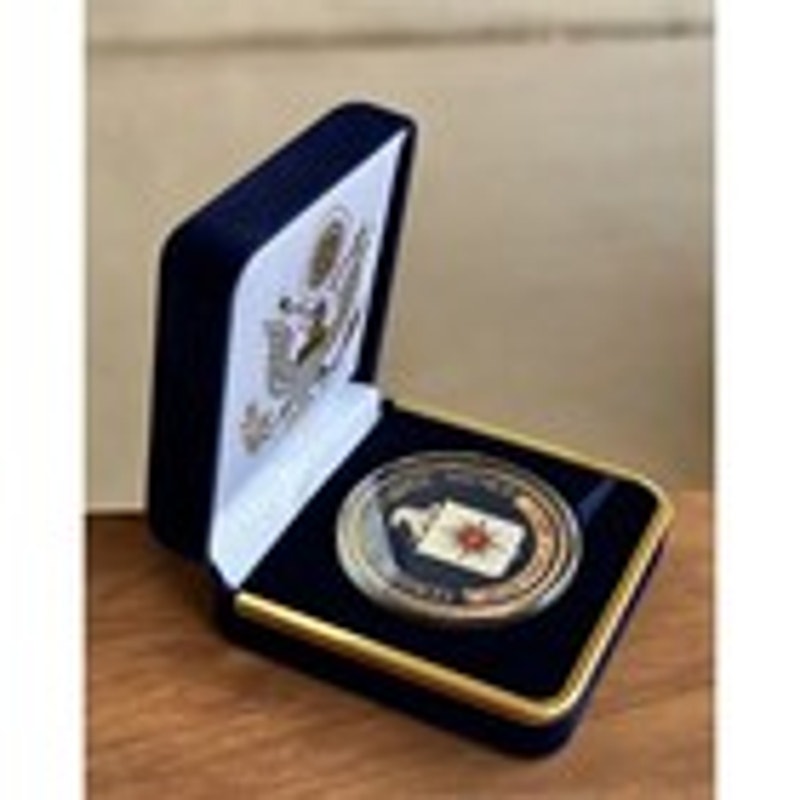 Department of Energy (DOE) Challenge Coin With Blue Velvet Case. Fast Shipping!