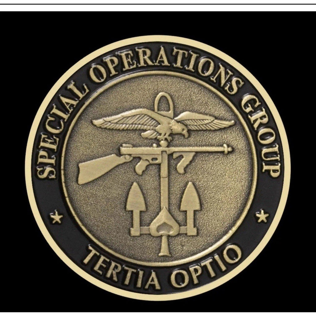 CIA SPECIAL OPERATIONS GROUP (SOG) Tertia Optio Challenge Coin USA