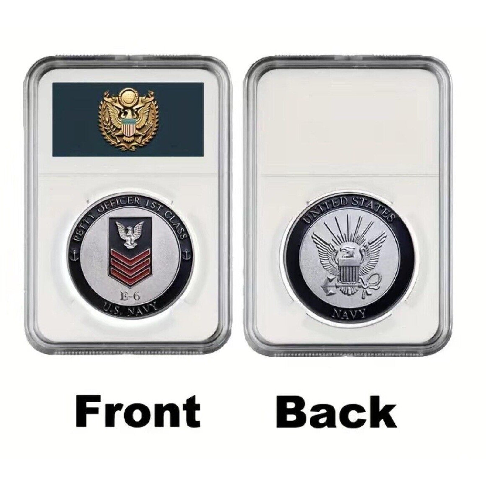 U.S. NAVY COIN: E6 PETTY OFFICER FIRST CLASS Come With Case