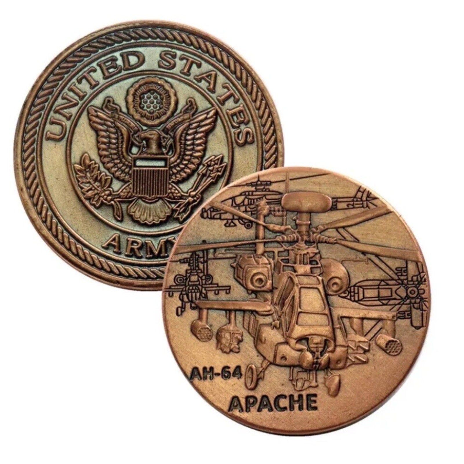 U.S. Army Aviation Warrant Officer 4 AH-64 Apache Aviator Set Of 2 Coins