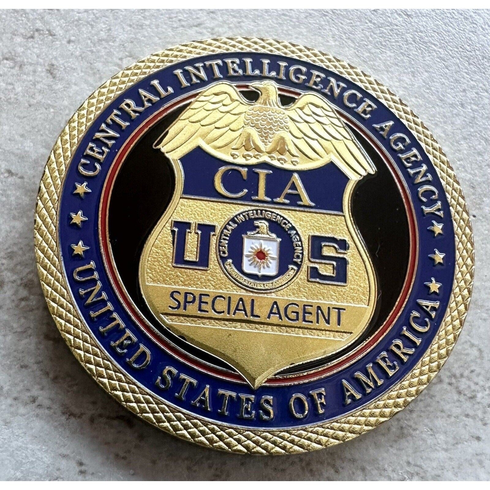 Special Agent Central Intelligence Agency (CIA) SPY Shield Challenge Coin