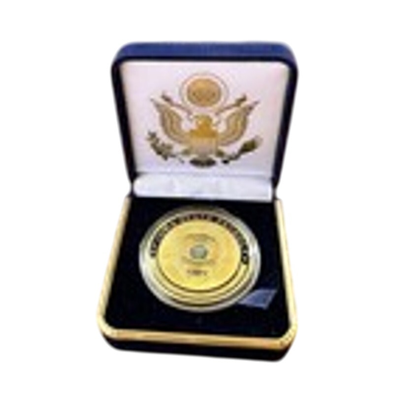 Department of Energy (DOE) Challenge Coin With Blue Velvet Case. Fast Shipping!