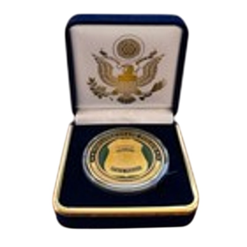 Department of Energy (DOE) Challenge Coin With Blue Velvet Case. Fast Shipping!