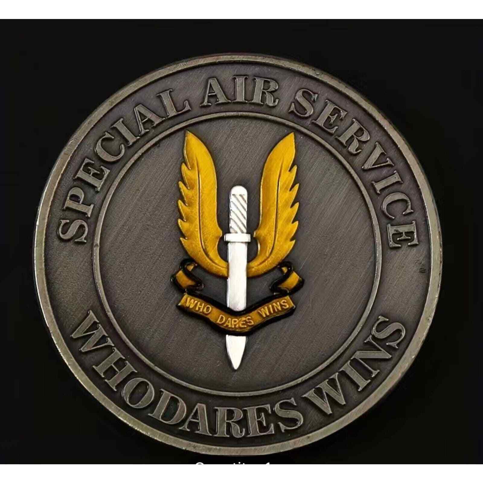 British Army UK Special Air Service WHO DARE WINS Kill or Capture Challenge Coin