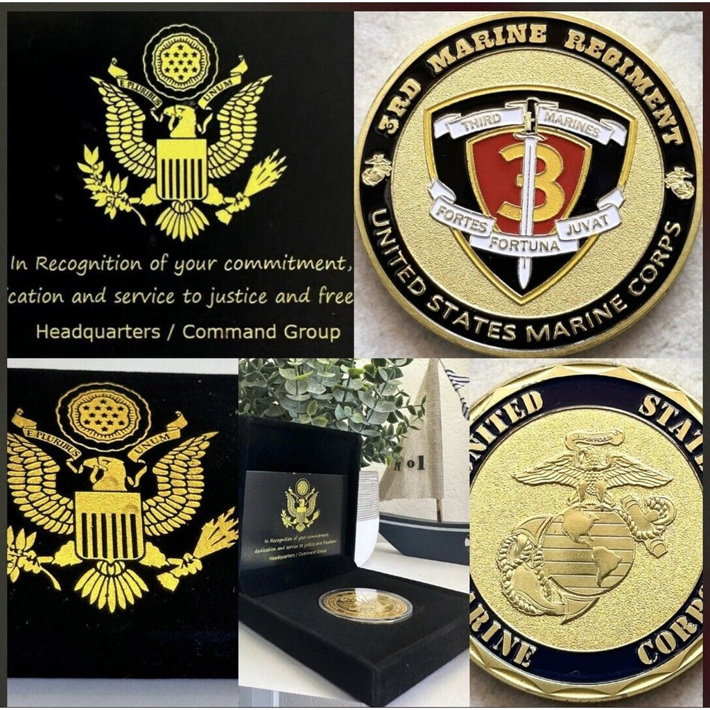 US MARINE CORPS - 3rd MARINE REGIMENT Challenge Coin USA