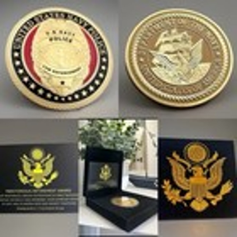 Navy Police MP Law Enforcement Challenge Coin USN US Navy Retirement Award