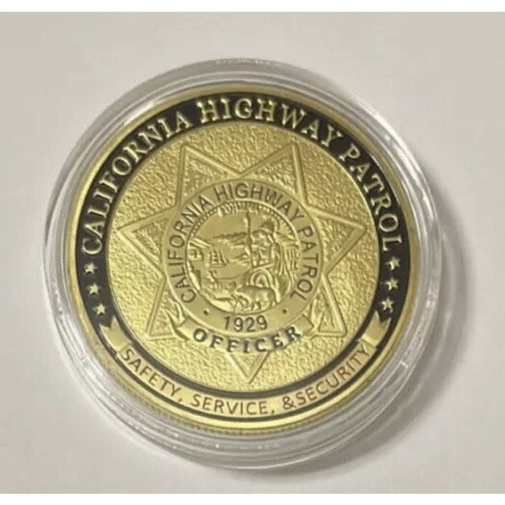 CALIFORNIA HIGHWAY PATROL CHIP Coin With Retirement Award