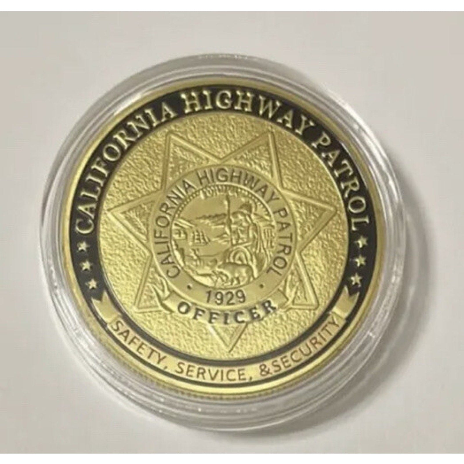 CALIFORNIA HIGHWAY PATROL CHIP Coin With Retirement Award