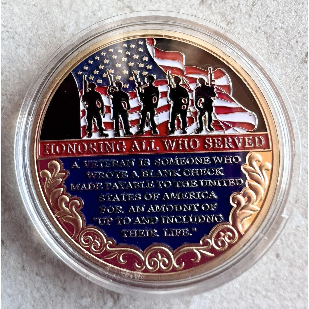 Thank You For Your Service "Honoring All Who Served" Challenge Coin veteran USA