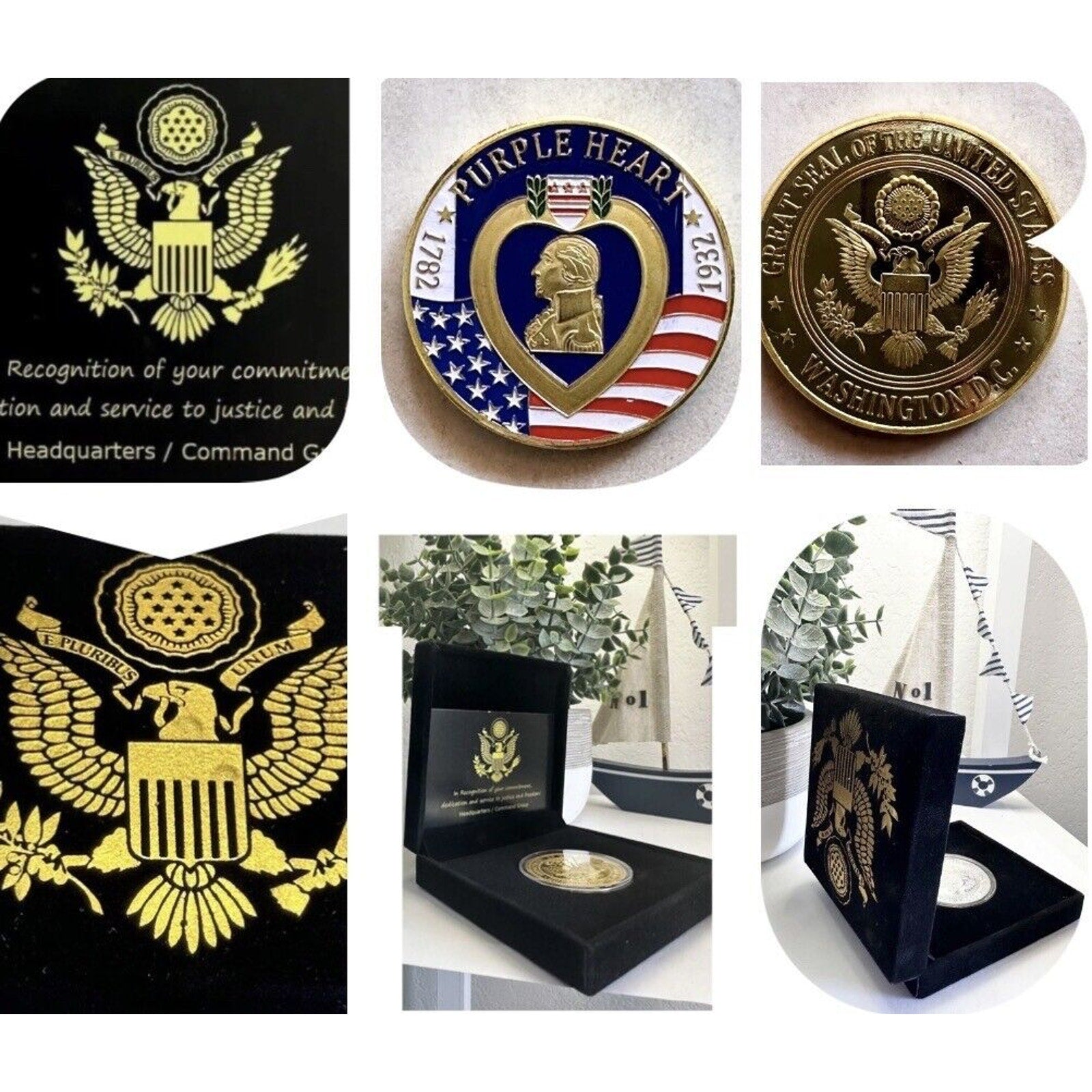 PURPLE HEART RECIPIENT Challenge Coin USA