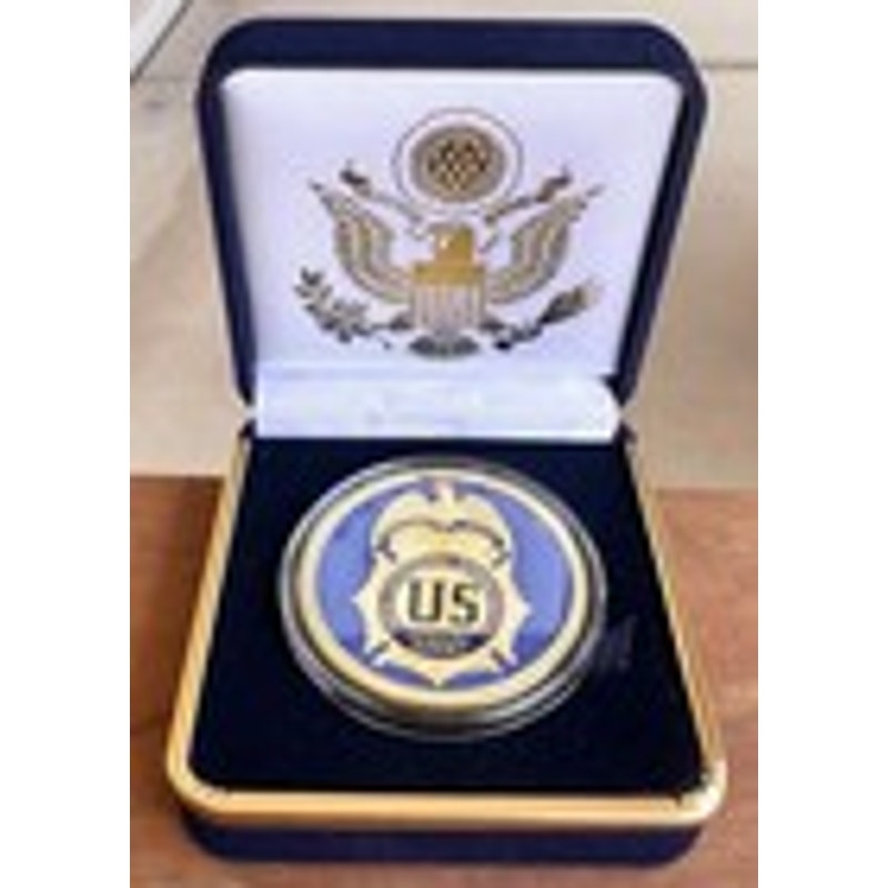Department of Energy (DOE) Challenge Coin With Blue Velvet Case. Fast Shipping!