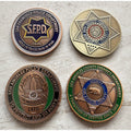 Lot Of 4 Police challenge coin. New. Fast Shipping