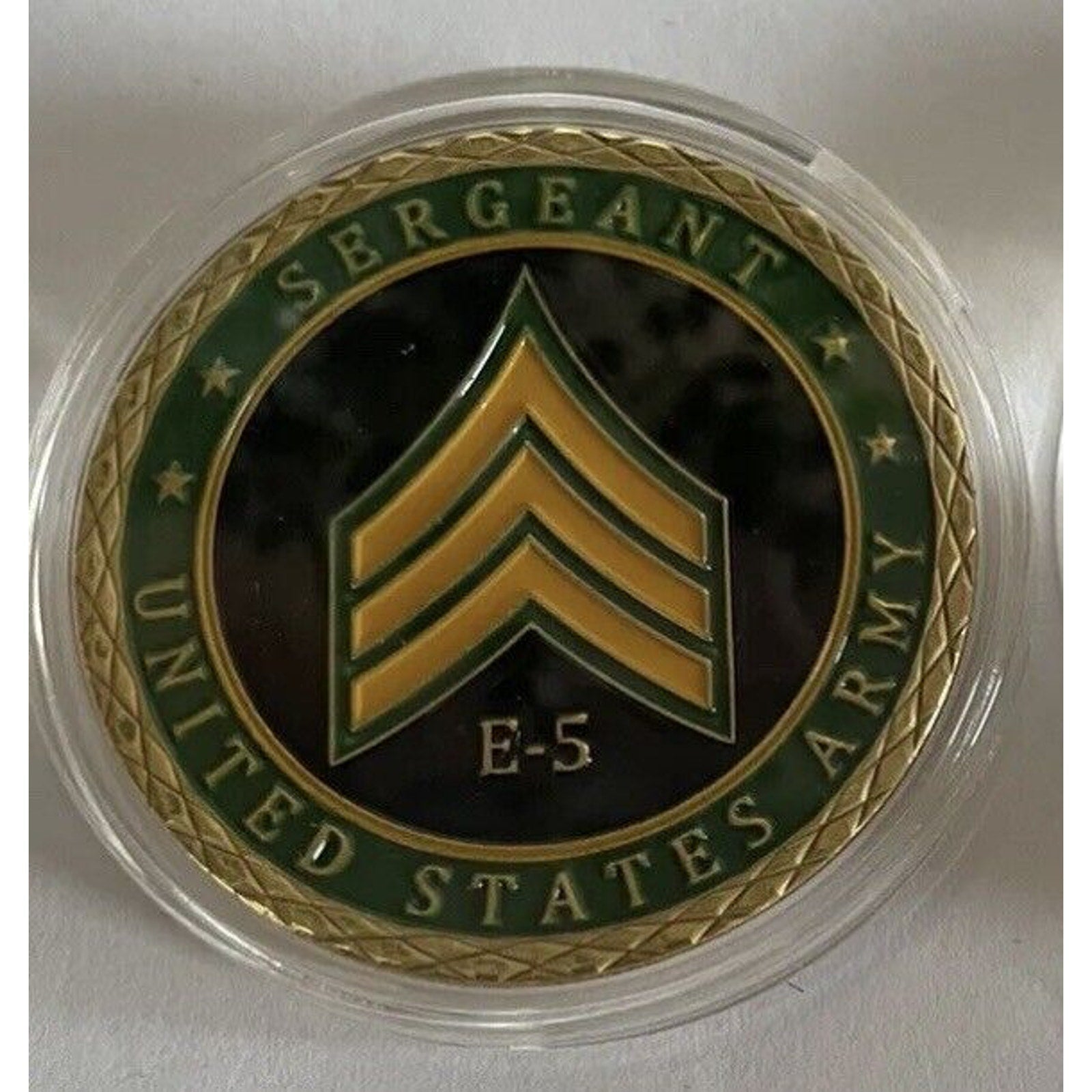 US ARMY SGG Sergeant Rank E-5 & 1st First Division Coin USA -ARMY