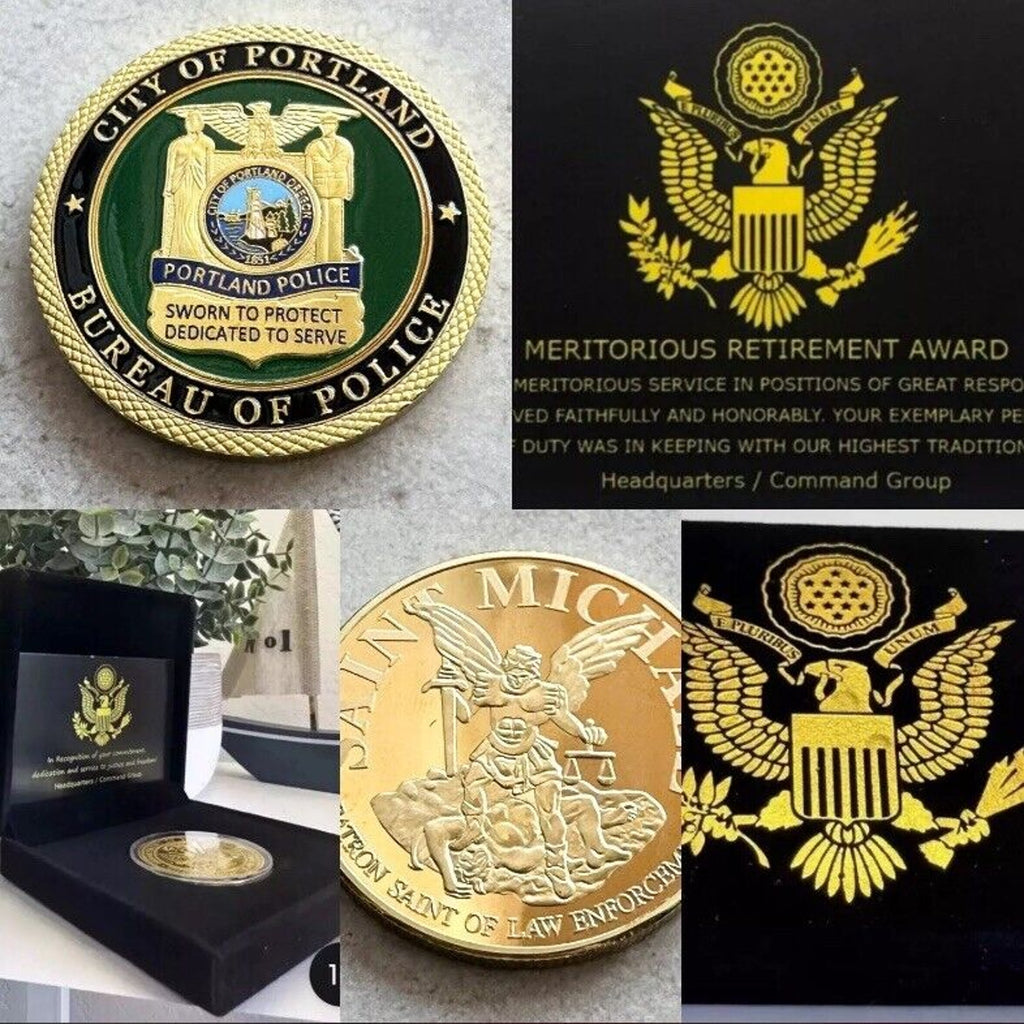 City of Portland Police Dept Challenge Coin Retirement Award