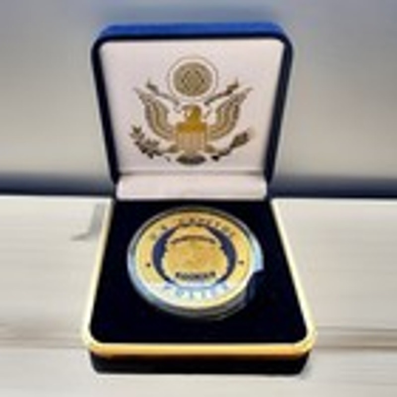 Department of Energy (DOE) Challenge Coin With Blue Velvet Case. Fast Shipping!