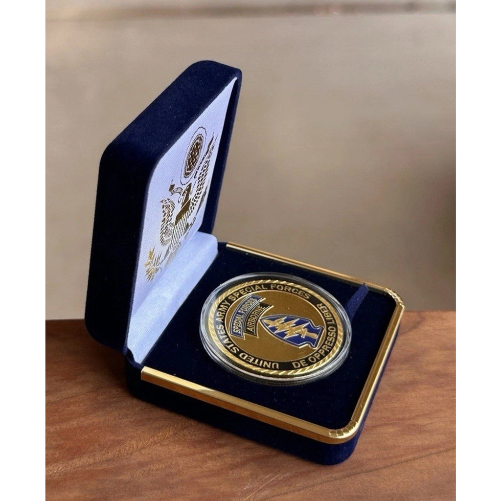 U.S. ARMY SPECIAL FORCES DE OPPRESSO LIBER CHALLENGE COIN USA