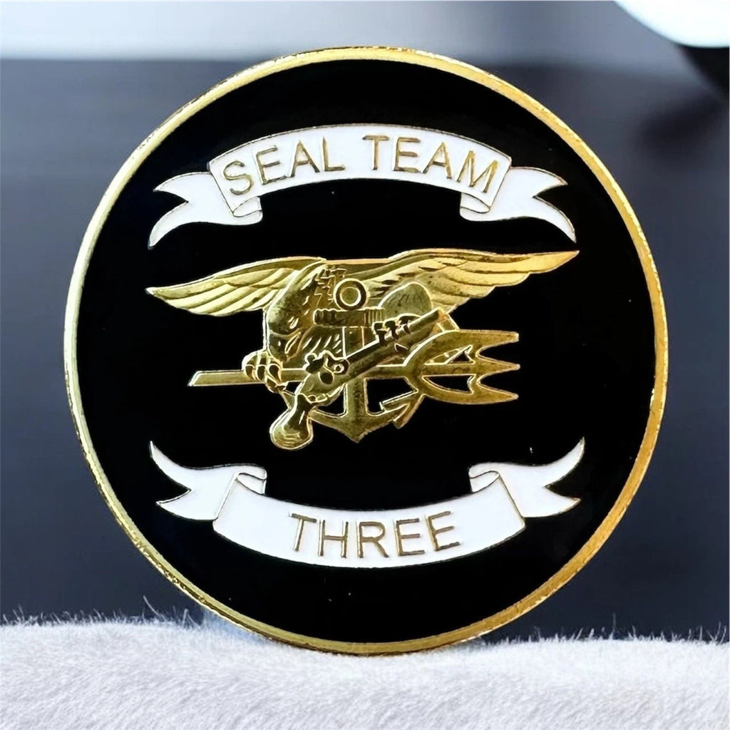 US NAVY SEAL TEAM THREE Challenge Coin ·FAST SHIPPING· ·NEW w/ Achievement Award