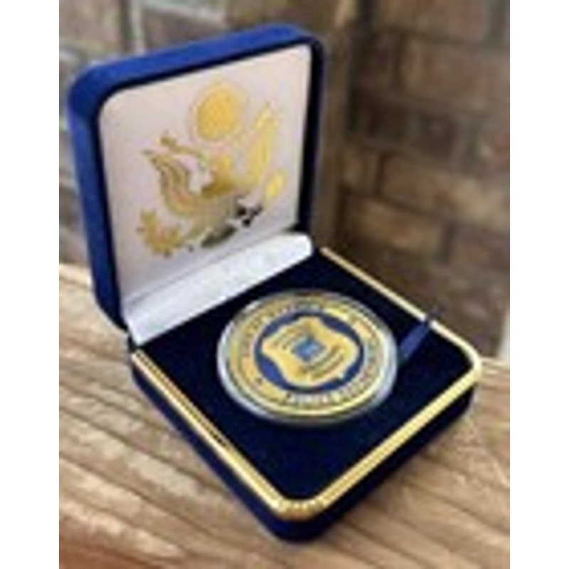 Department of Energy (DOE) Challenge Coin With Blue Velvet Case. Fast Shipping!