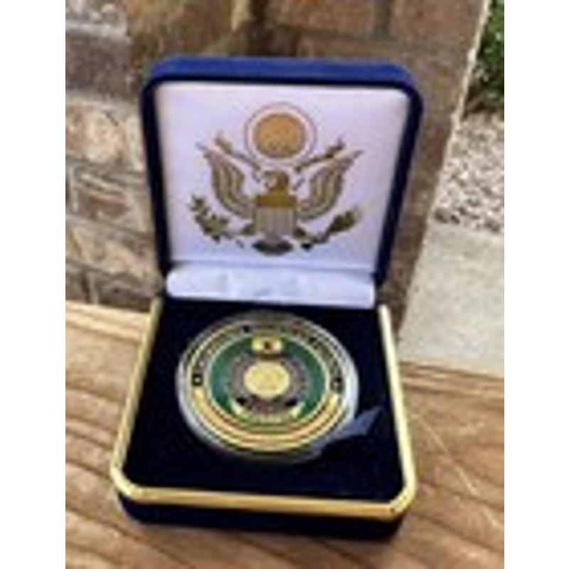 Department of Energy (DOE) Challenge Coin With Blue Velvet Case. Fast Shipping!